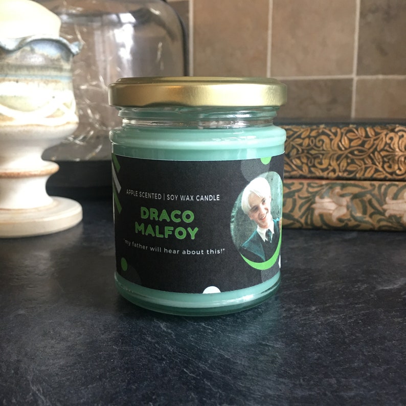 Draco Malfoy Apple Scented Candle Etsy