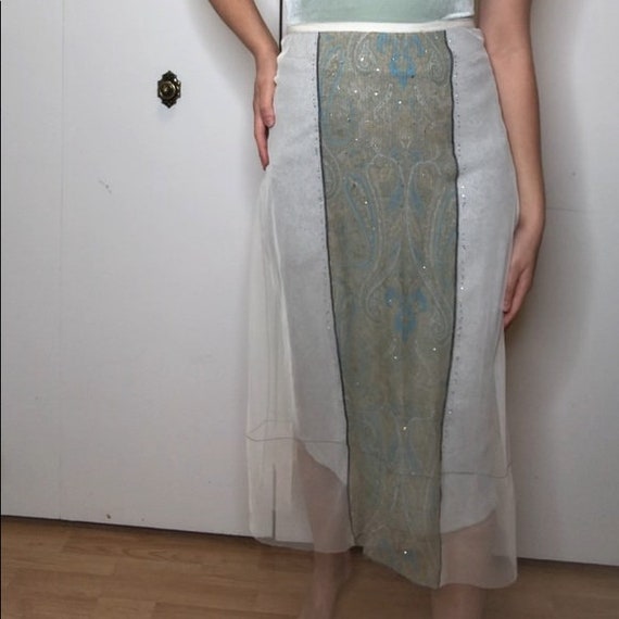 90s Rozae Nichols mesh apron slip skirt