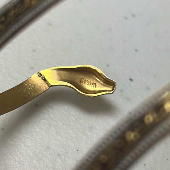 Vintage brass snake cuff bracelet - image 3
