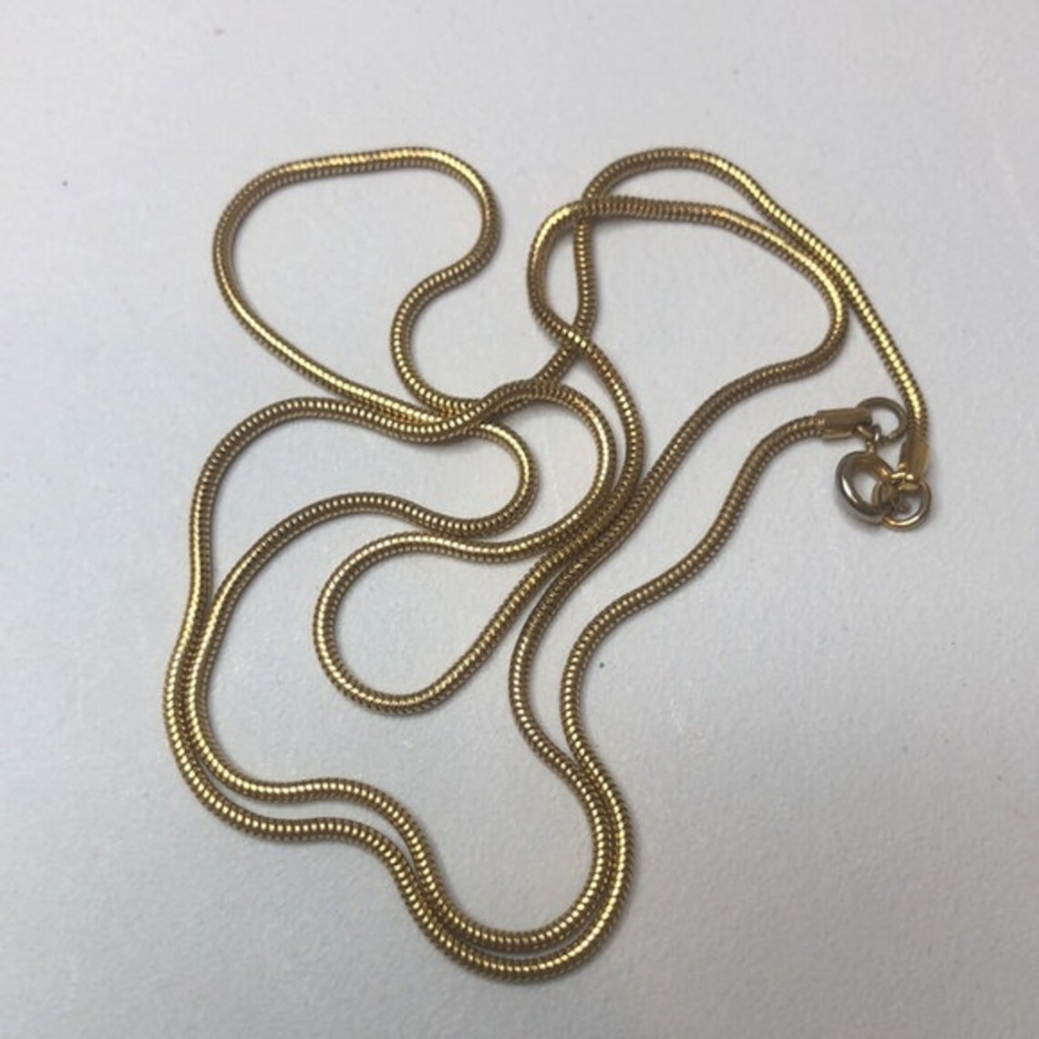 Vintage 1/20 12k gold fill snake chain bracelet Etsy