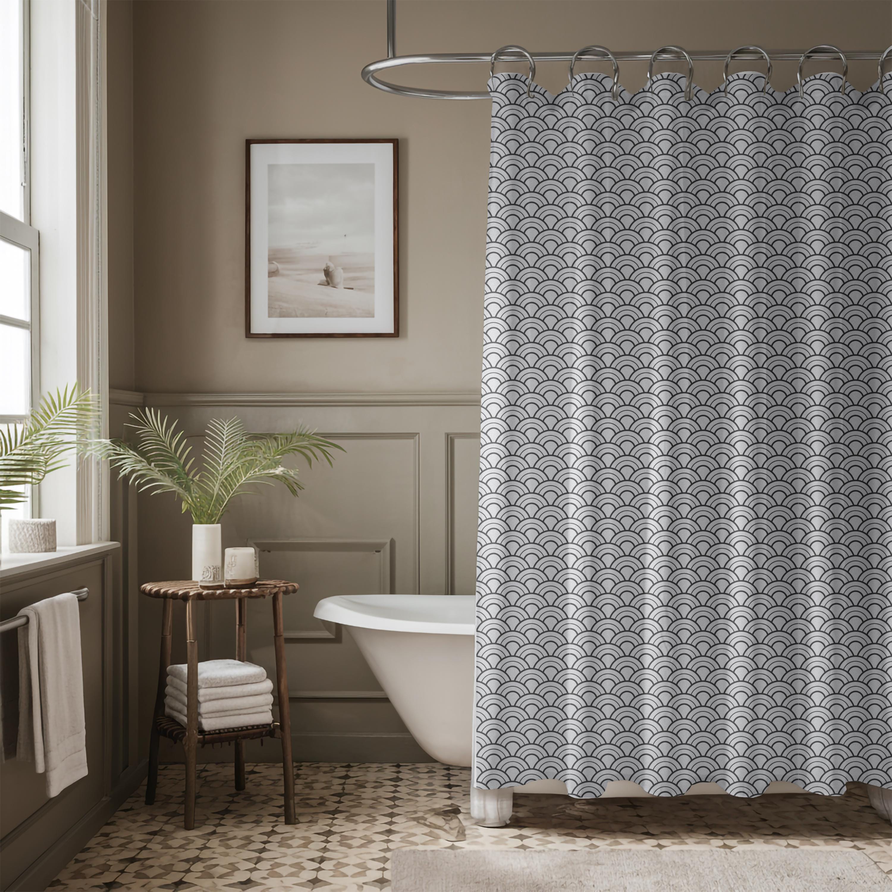 Tenda Da Doccia Verde Antimuffa Impermeabile Con 12 Ganci Ad Asciugatura Rapida Ponderata 180 X 180 Cm In Poliestere Per Vasca Da Bagno | Leroy Merlin - Foto 8