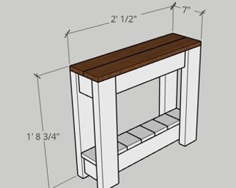 Farmhouse Side Table - Step by Step Instruction Manual / Plans / DIY