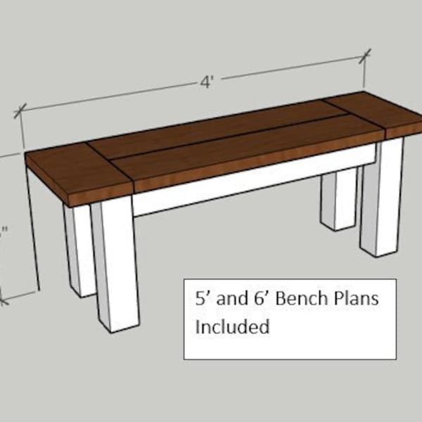 Farmhouse  Bench - DIY Instruction Plans