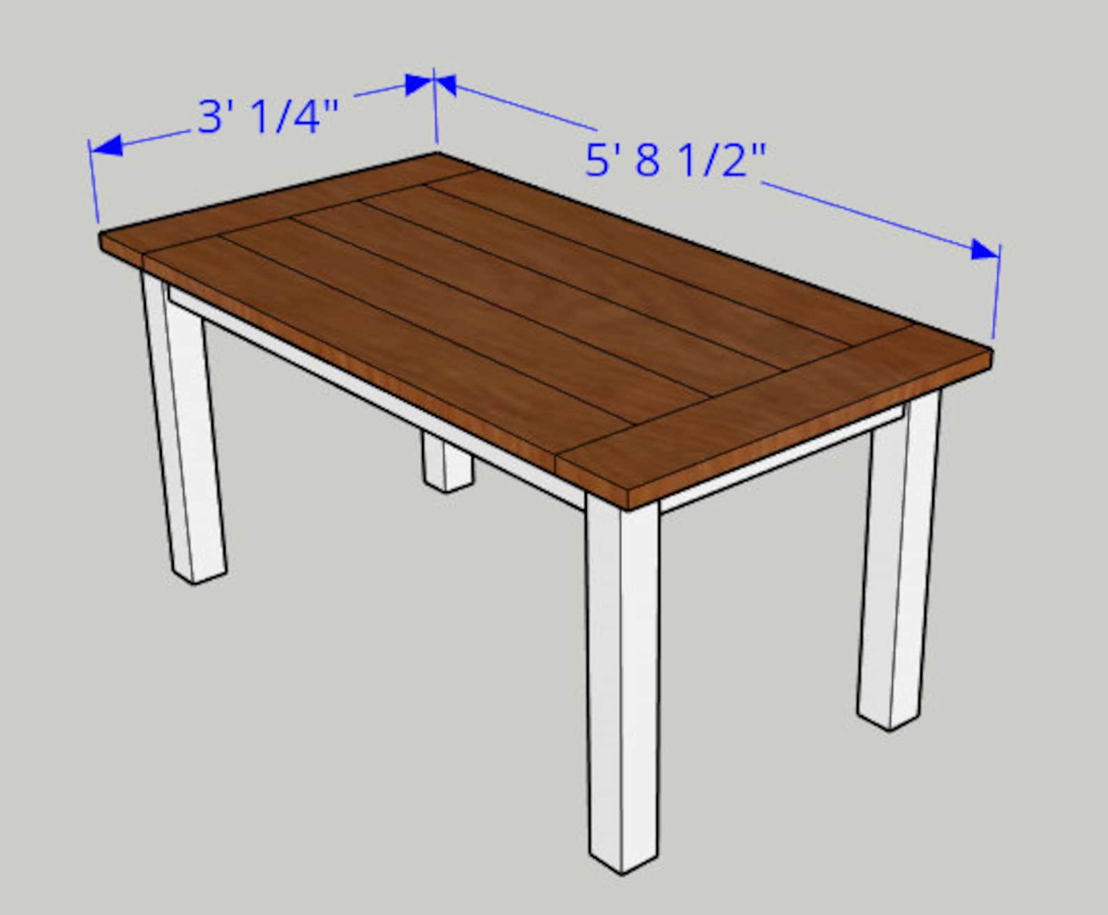 DIY Dining Table Plans Etsy