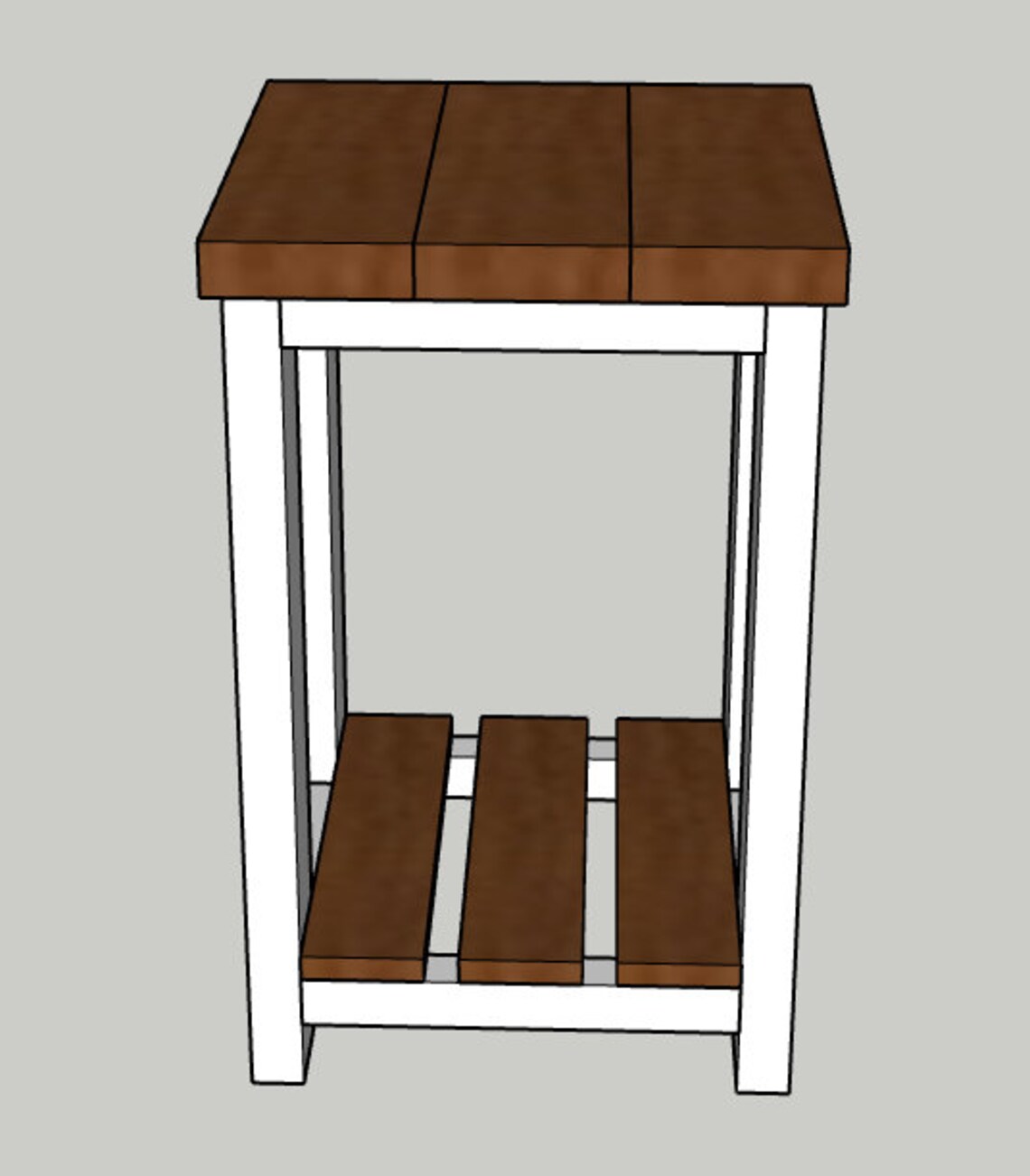 Simple Farmhouse End Table Plans / Instruction Manual / DIY Etsy