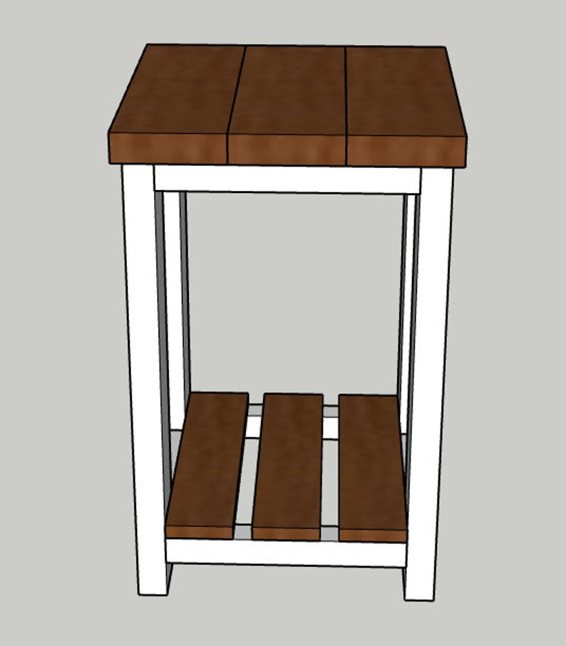 Simple Farmhouse End Table Plans / Instruction Manual / DIY Etsy