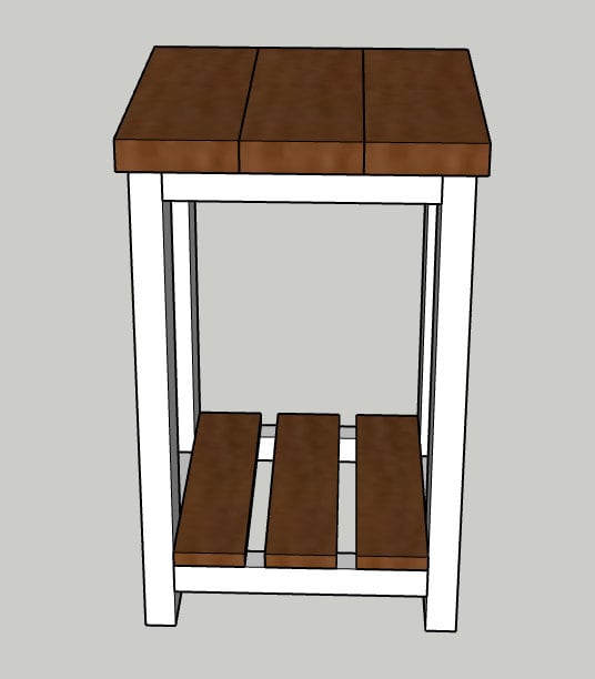 Simple Farmhouse End Table Plans / Instruction Manual / DIY Plans ...