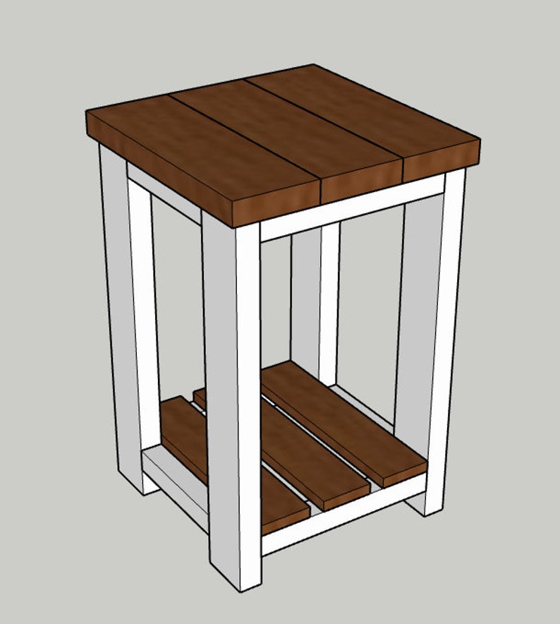 Simple Farmhouse End Table Plans / Instruction Manual / DIY Etsy