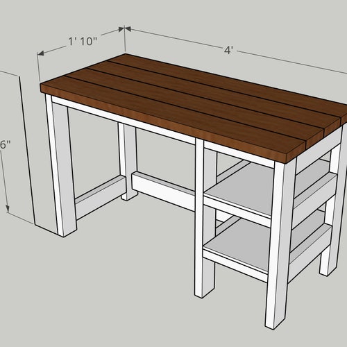 DIY 'L' Shaped Desk Step by Step Instruction Plans Etsy