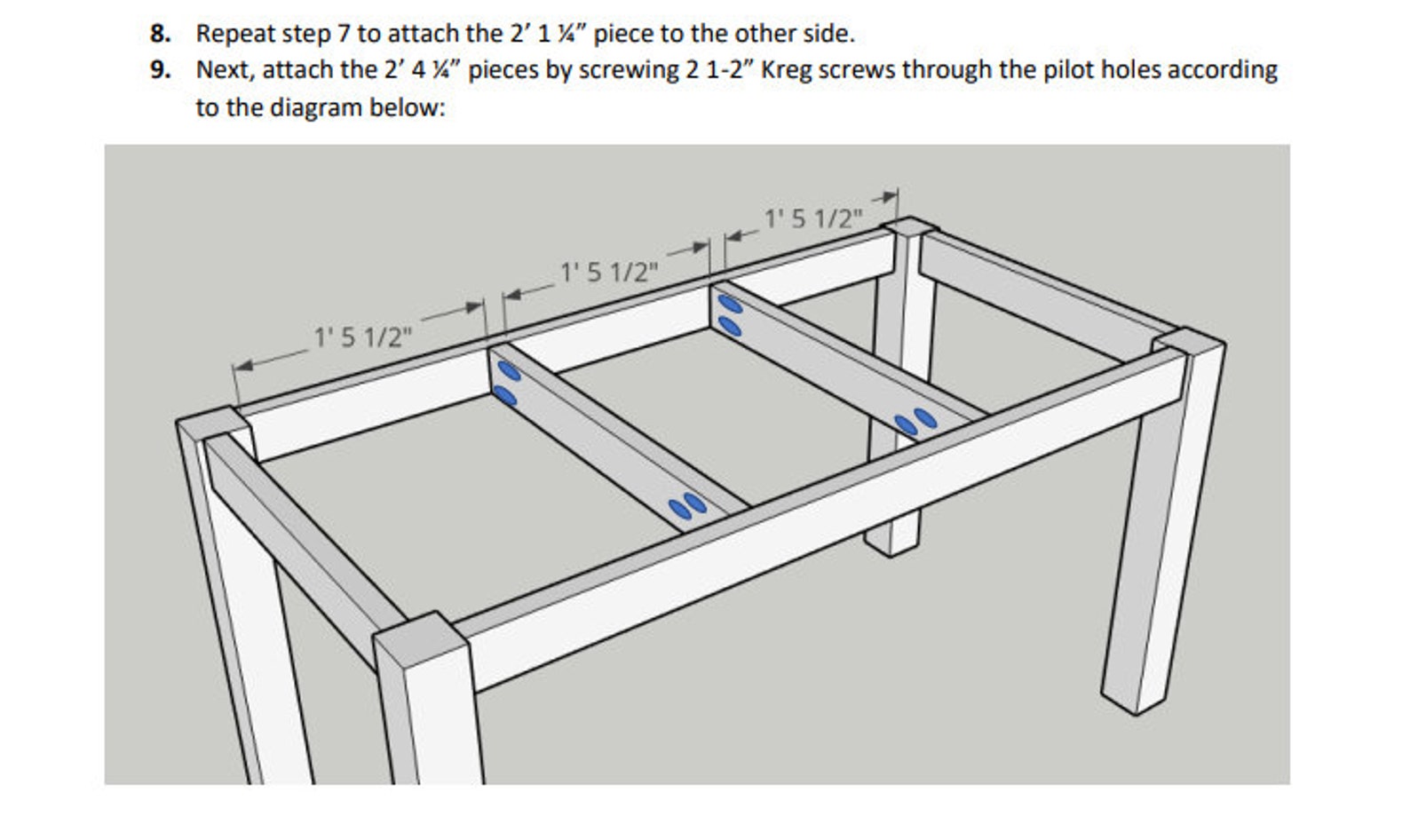 DIY Dining Table Plans - Etsy