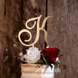Letter Wedding Cake Toppers, Personalized Wedding Cake Topper, Initials Cake Topper, Gold Cake Topper, Custom Rustic Cake Topper B K L H G
