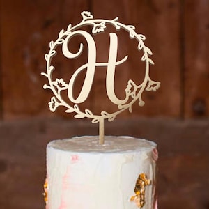 Letter Wedding Cake Toppers, Initial Cake Topper, Personalised Cake Toppers, Gold Cake Topper, Custom Cake Topper, Anniversary Cake gift H G
