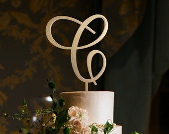 Rustic Personalized Wedding Cake Topper, initials cake topper, Rustic cake topper, Mr Mrs cake topper, Anniversary Cake, C B  R Cake toppers
