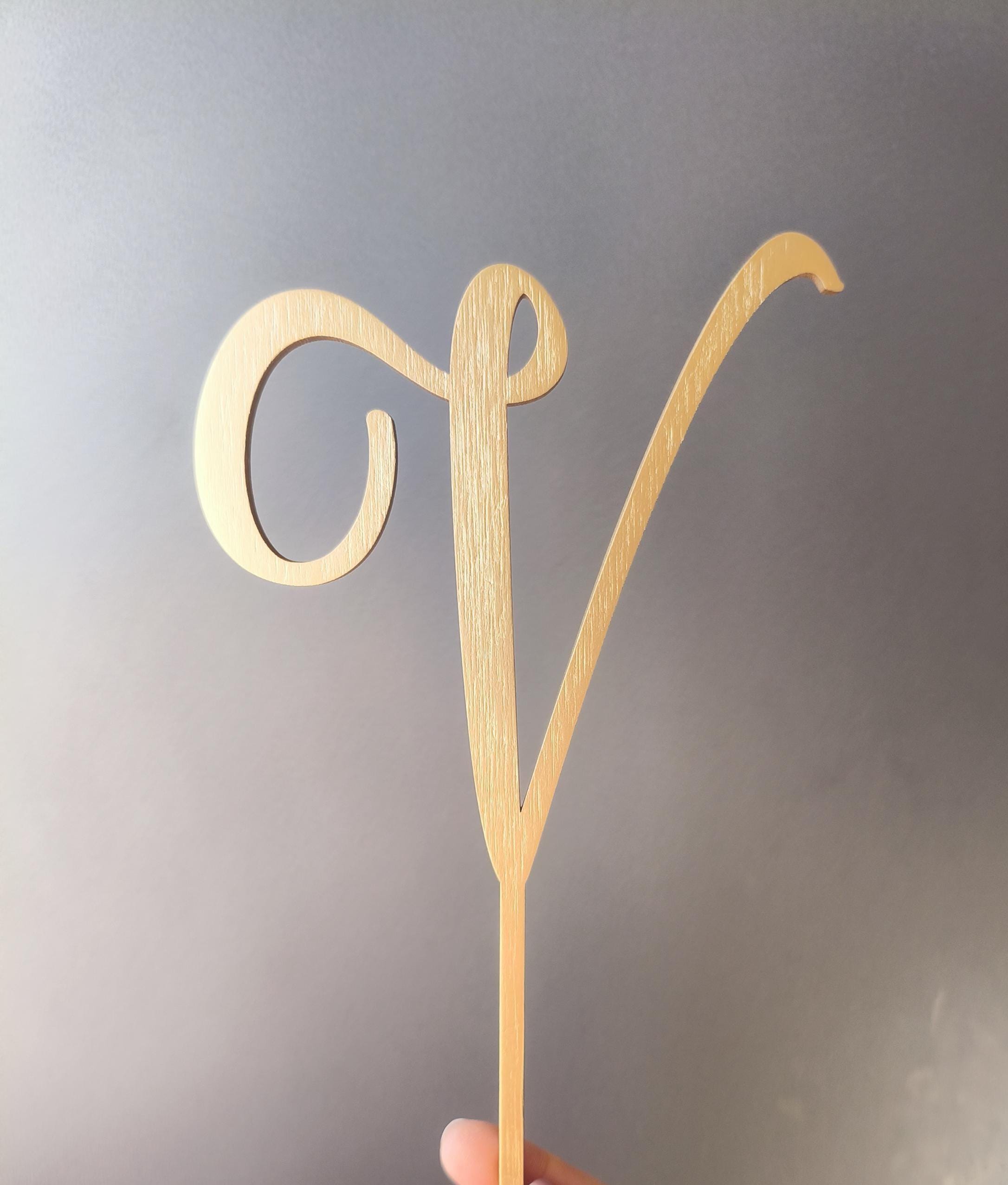 Inital Tree Topper Cake Toppers for Wedding, Rustic Cake Topper, Initial Cake Topper, Cake ...
