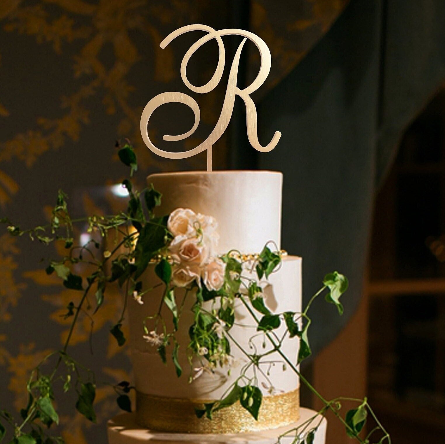 Cake Topper Inscription Sample Letter Wedding Cake Toppers, Personalized Wedding Cake Topper, Initials ...