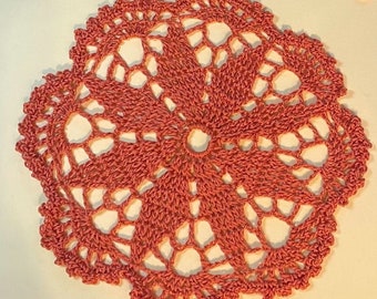 Crochet Pattern: Flower Doily Step by Step instructions