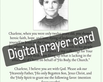 Prayer to Charlene Richard Prayer Card