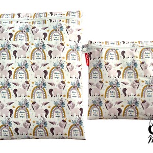 Wetbag "Magic Einhorn" personalisierte Nasstasche mit Name, Badetasche, Wickeltasche wasserfest, Strand Tasche klein groß by OXmade