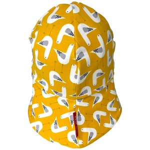 Chapeau de soleil Mouette protection du cou chapeau d'été jaune maritime coton biologique par OXmade image 7