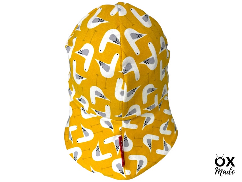 Chapeau de soleil Mouette protection du cou chapeau d'été jaune maritime coton biologique par OXmade image 7