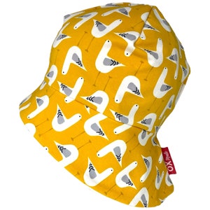 Chapeau de soleil Mouette protection du cou chapeau d'été jaune maritime coton biologique par OXmade image 6