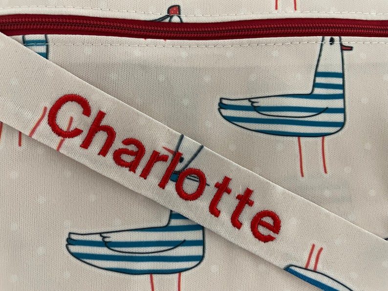 Wetbag Strandmöwe personalisierte Nasstasche Badetasche Möwe Maritim Strand by OXmade Bild 5