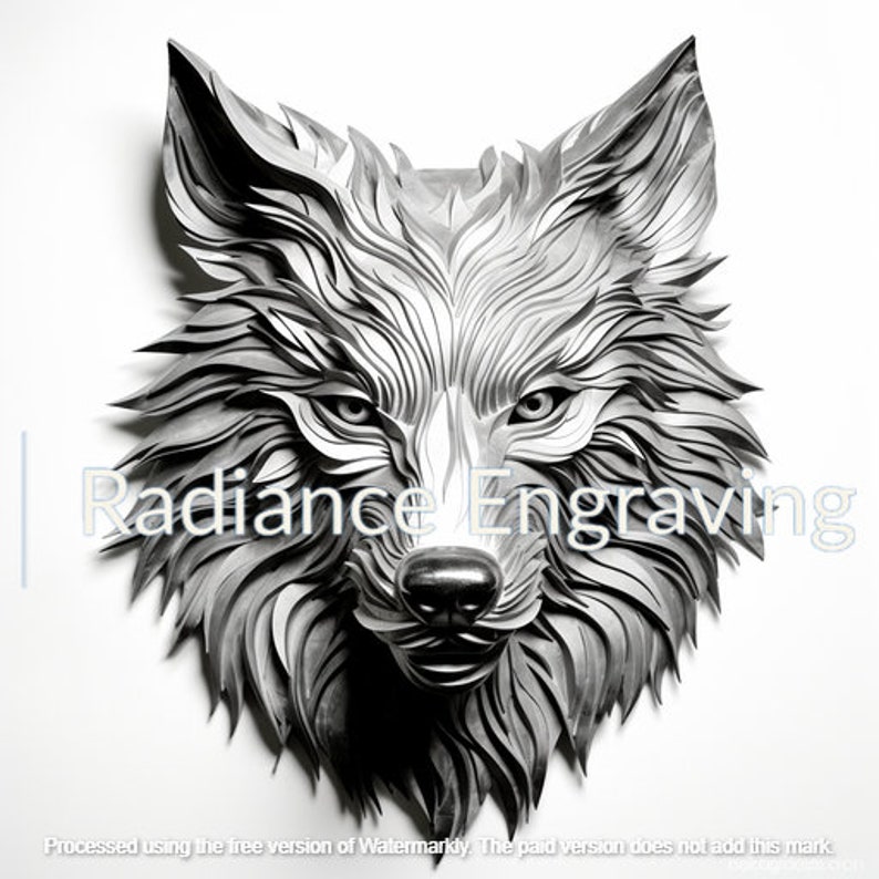 Detailed 3D Wolf Laser Engraving Templates Etsy