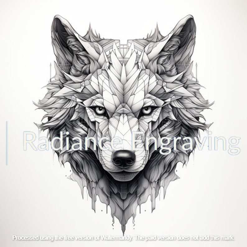 Detailed 3D Wolf Laser Engraving Templates Etsy