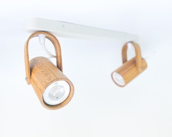 Ceiling wooden LED spot lights