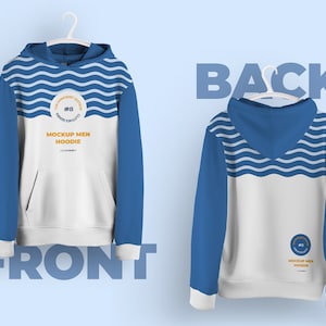 Blank Hoodie Mockup PSD Front and Back Hanging Mockup Generator
