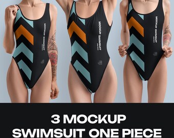Swimsuit Designs Mockup PSD All Over Print