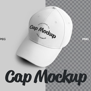 White Baseball Hat Mockup / Mockup White Cap /  White Hat Mockup