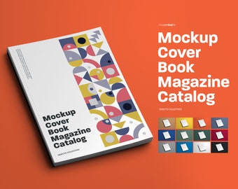 Magazine Cover Template Mockup, Canva Magazine Cover, Catalog Mockups, Book Cover Template, Brochure Cover Design Template, Journal Mockup