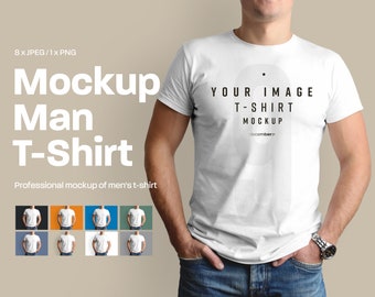 T-Shirt Mockup mit einem männlichen Model