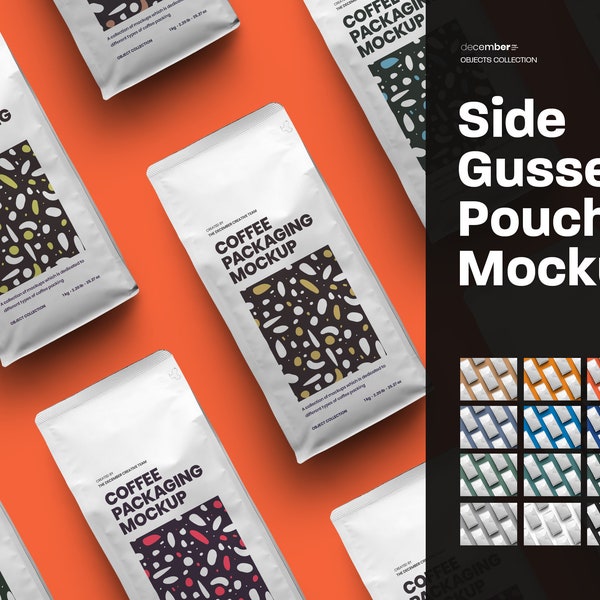 Gusset Coffee Packaging Mockup, Product Template, Coffee Bean Bag Mockup, Mockup Bundle, Coffee Packaging Mockup, Packing Mockup