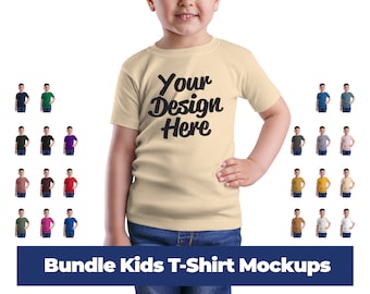 Kids T-shirt Mockup, Kids Model, Child T-shirt Mockup, Mockup Bundle, Kids Boy T-shirt Mockups, Kid Mockup Tshirt, Youth Mockup, Shirt Mock