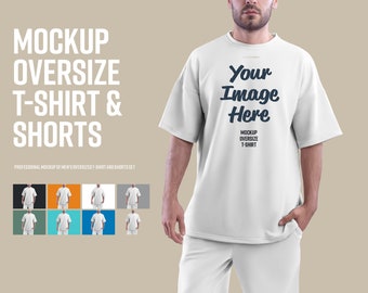 オーバーサイズ ヘビーTシャツ モックアップ メンズ 高解像度画像 スタジオ モックアップ