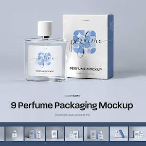 Perfume Bottle Packaging Mockup PSD