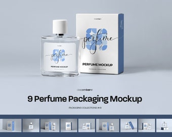 Perfume Bottle Packaging Mockup PSD
