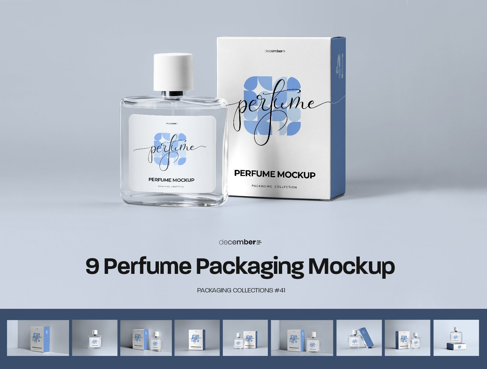Perfume Bottle Mockup With Box