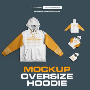 PSD Smart Fashion Hoodie Mockup Realistic Flat Lay