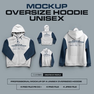 Realistic Unisex Hoodie Mockup PSD