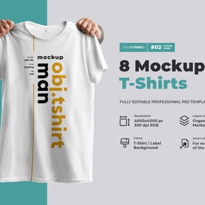 T-shirt Mockup realistica Manica corta Mock up Mockup ad alta risoluzione Oggetti intelligenti per la progettazione PSD Flat Lay Mockup Bandle