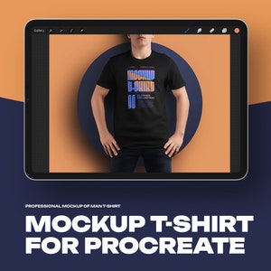 Regular T-shirt Mockup for Procreate Editable Color Mock up Design Front and Back