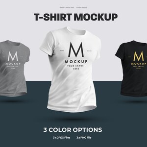 Tshirt Mockup Set in 3D style White and Transparent Background High-Resolution JPEG\PNG Files