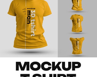 T-shirtontwerp Mockup PSD overal bedrukt