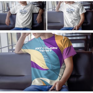 Smart Fashion T-Shirt Mockup Men PSD Classic Tshirt Mockups Editable Color