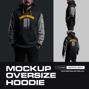 Realistic Male Hoodie Mockup PSD