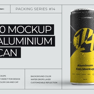Mockups Aluminium Can 500 ml 10 PSD Mockup Smart Objects for Design