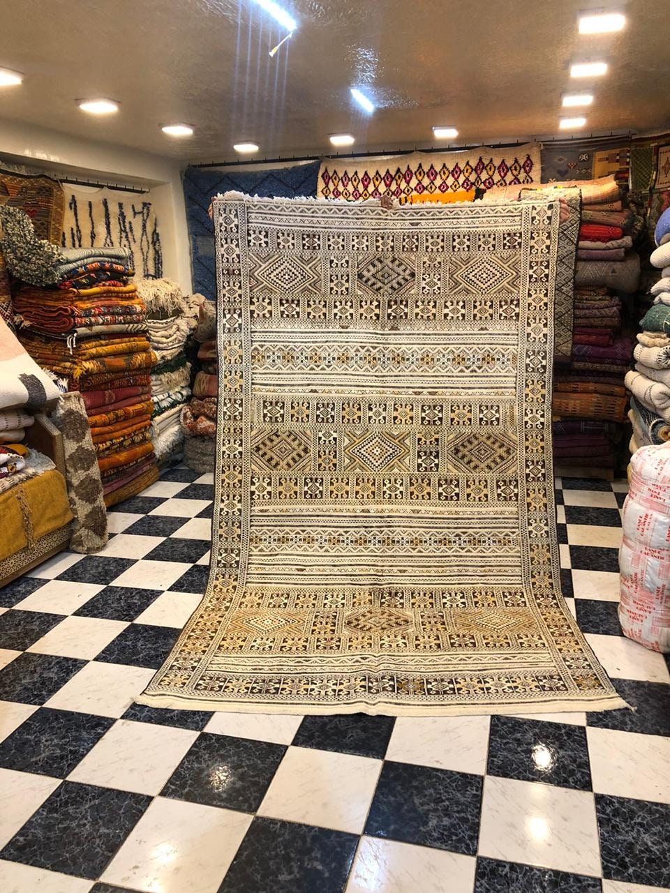 Tapis 250x150cm Usa Vintage Carpet Handmade Berber Rug, Carpet, Rug Teppich Marokanich, Azilal Room,